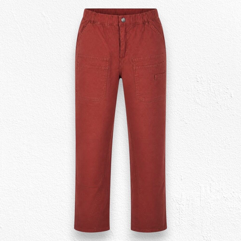 FP Movement Voyage Cargo Pants Garnet Red High Rise Utility Size Small NWT